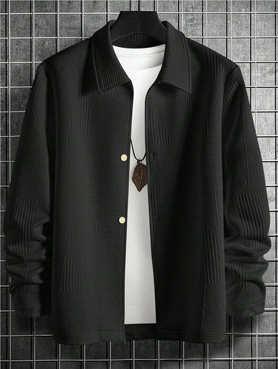 Men's Fashion Comfortable Solid Color Shirt Coat