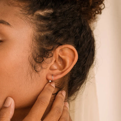 Creative Geometric C- Type Design Micro Inlaid Zircon Ear Hook