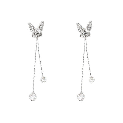 Butterfly Tassel Earrings Temperament Entry Lux Niche High Sense Internet Celebrity Jewelry